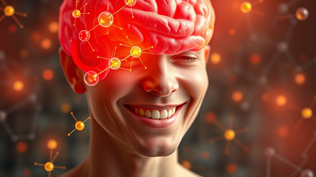 장 건강과 뇌 건강 연결 (realistic 스타일)