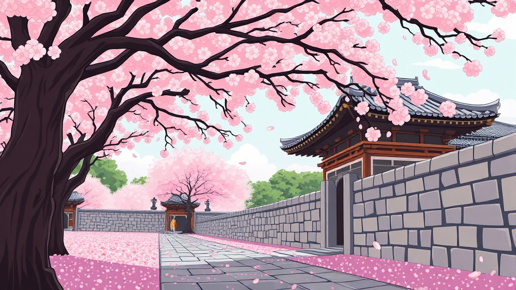 특별한 경험: 신라 시대 왕릉 산책과 고즈넉한 분위기 (cartoon 스타일)