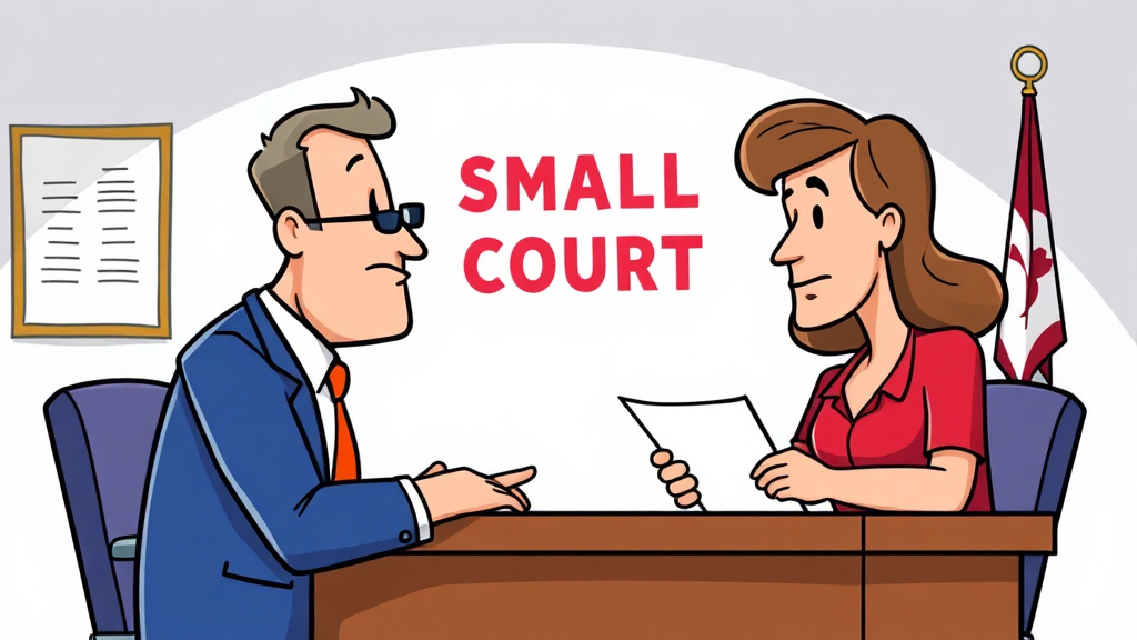 소액 민사소송 시 유의사항 (cartoon 스타일)