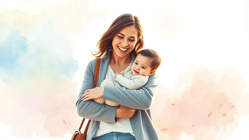 육아휴직 제도 개요 (watercolor 스타일)