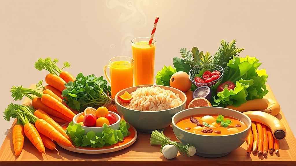 베타카로틴 섭취 레시피 (illustration 스타일)