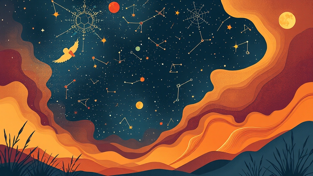 별자리 궁합 기본 원리 (illustration 스타일)