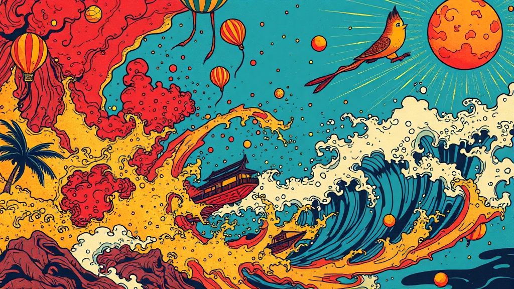 엘니뇨, 장마에 어떤 영향을 줄까? (popart 스타일)