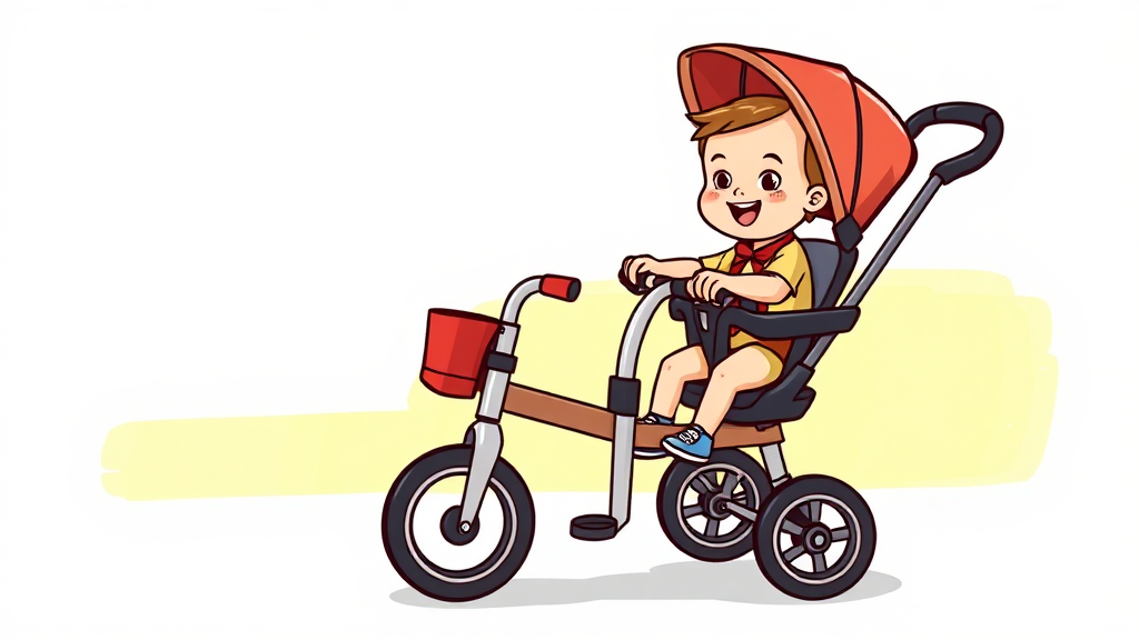 선택 이유: 유모차 거부 극복 (cartoon 스타일)
