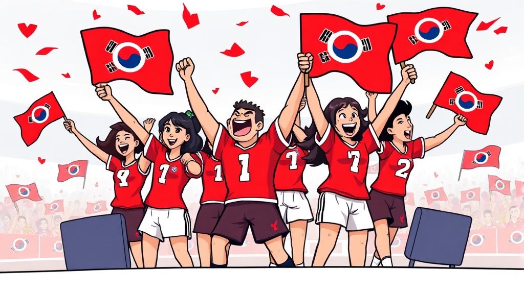 A조 팀별 전력 비교 분석 (cartoon 스타일)