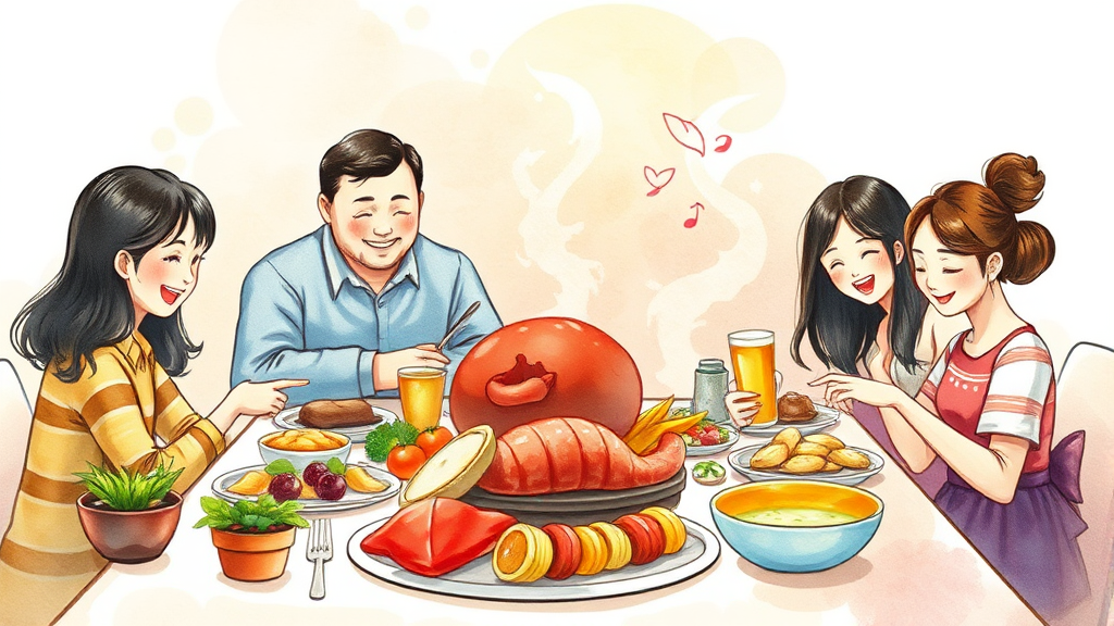 맛집 종류별 추천 (watercolor 스타일)