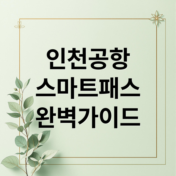 인천공항
스마트패스
완벽가이드 (인천공항 스마트패스)