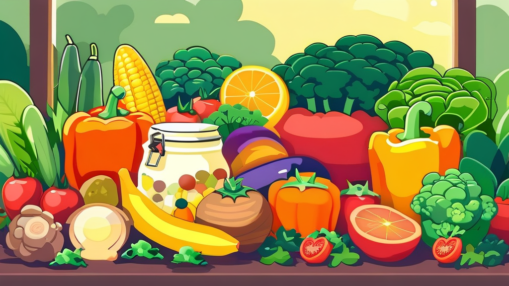 과민성 대장 증후군, 음식으로 증상 개선하기 (cartoon 스타일)