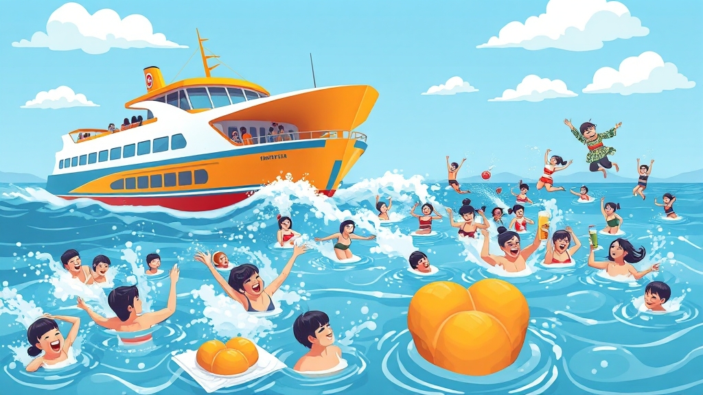 가평 빠지 연계 남이섬 여행 코스 (cartoon 스타일)