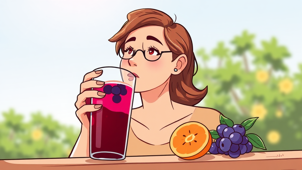 푸룬 주스, 제대로 알고 마시는 법 (illustration 스타일)