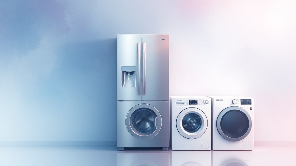 AI 절약 모드 지원 가전 (watercolor 스타일)