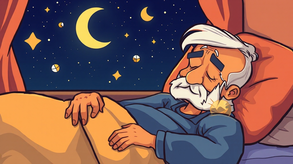 멜라토닌 & 불면증: 의학적 관점 (cartoon 스타일)