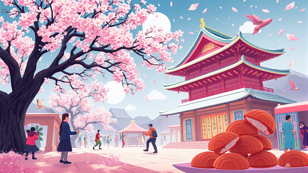 놓치면 후회할 3월 충청북도 대표 축제 (illustration 스타일)