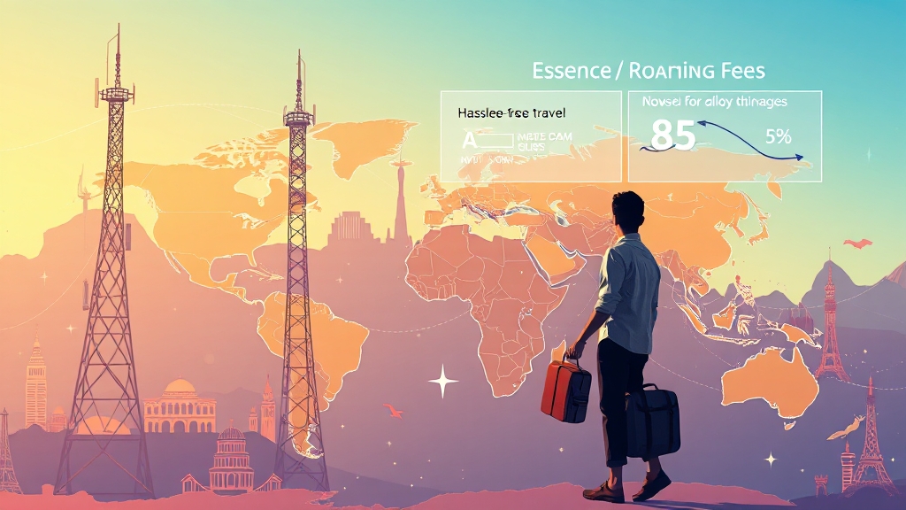 여행 국가별 로밍 서비스 확인! (illustration 스타일)