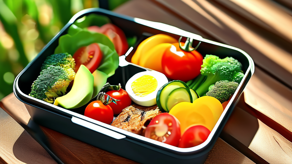 다이어트 도시락 인기 비결 (realistic 스타일)