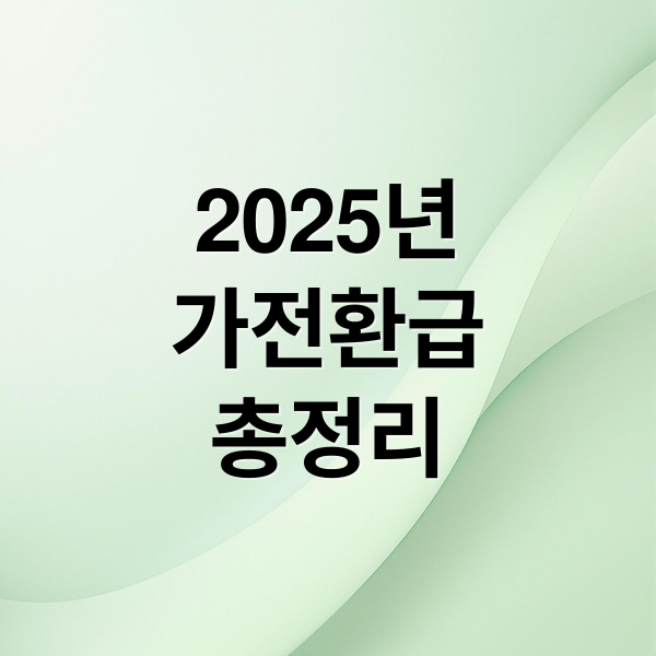 2025년
가전환급
총정리 (2025 으뜸효율 가전환급)