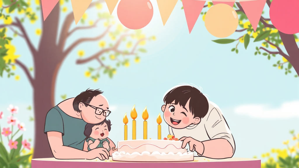 팔순 잔치 이벤트 기획 (illustration 스타일)