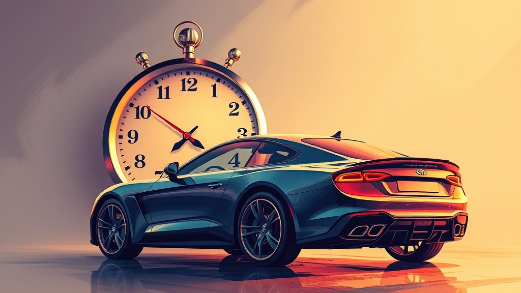 자동차 담보대출 상환 방법 및 기간 (illustration 스타일)