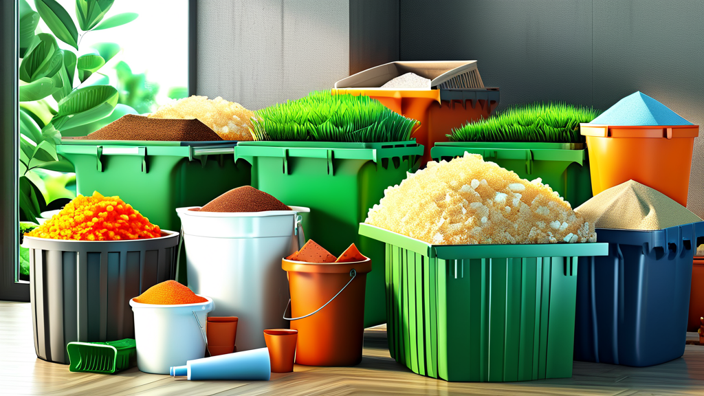폐기물 종류별 올바른 분리 및 처리 방법 (realistic 스타일)