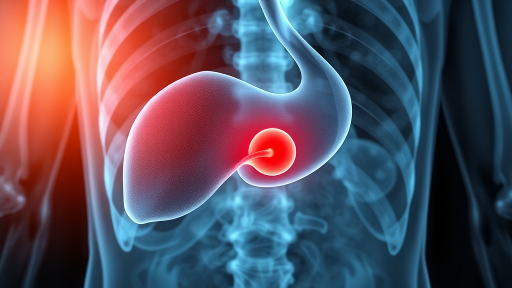 담낭용종, 어떤 증상이? (realistic 스타일)