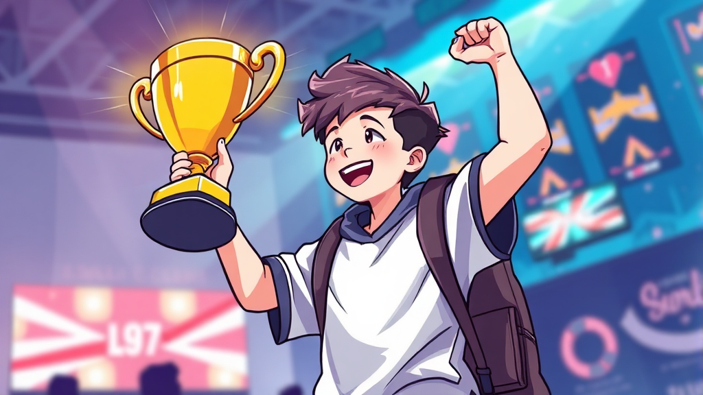 대회 결과 및 시상 안내 (illustration 스타일)