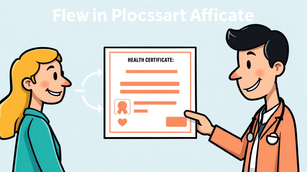 보건증 발급 관련 자주 묻는 질문 (cartoon 스타일)