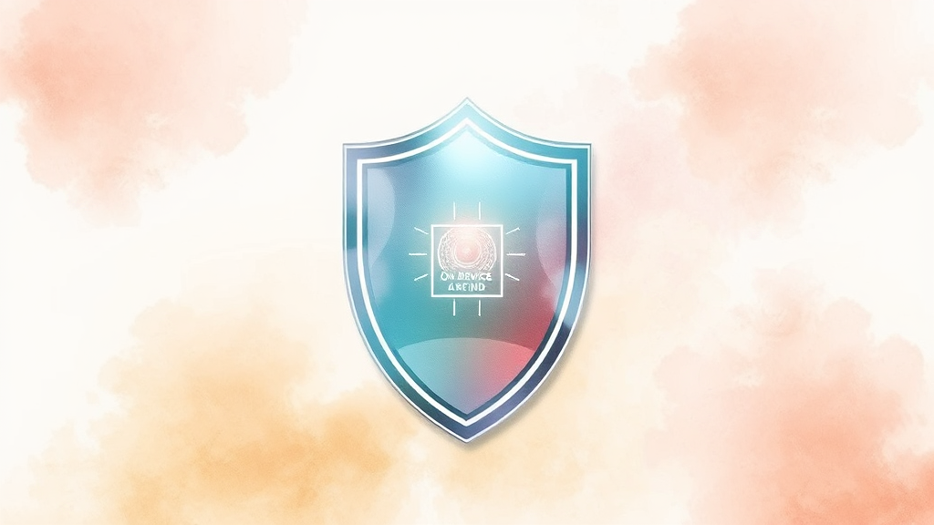 개인 정보 보호 중심 AI 전략 (watercolor 스타일)