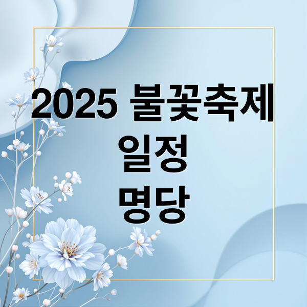 2025 불꽃축제
일정
명당 (여의도 불꽃축제 2025)