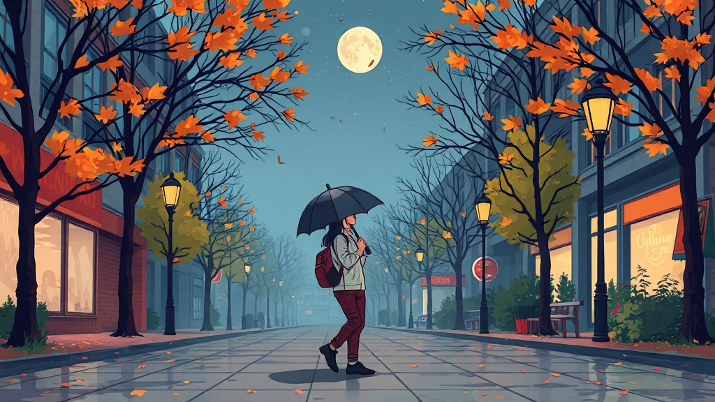 10월 31일 날씨 및 생활 정보 (cartoon 스타일)