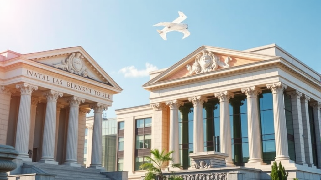 은행 vs 제2금융권 (realistic 스타일)