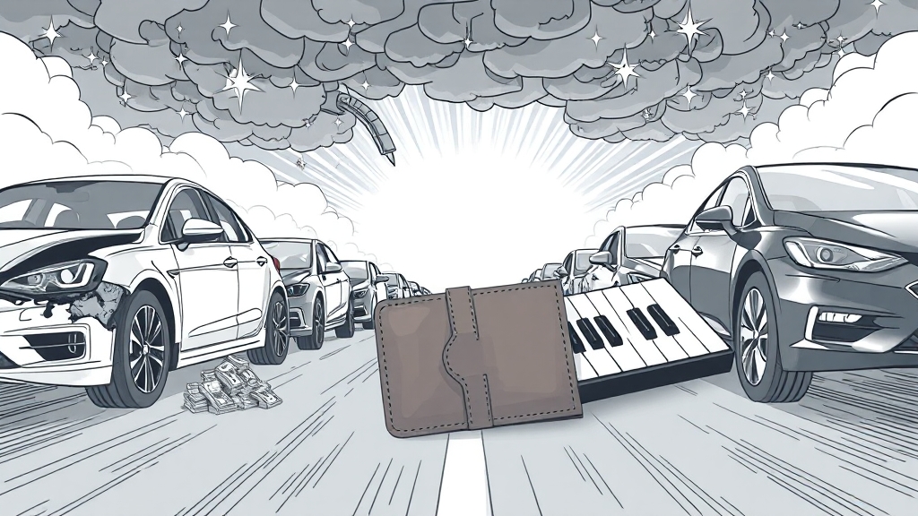 자차 보험, 왜 필요할까요? (illustration 스타일)