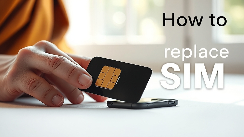 유심 교체 방법 및 문제 해결 (realistic 스타일)