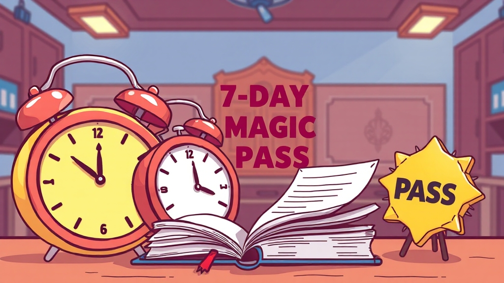 7일 단기 합격 루틴 및 학습 전략 (cartoon 스타일)