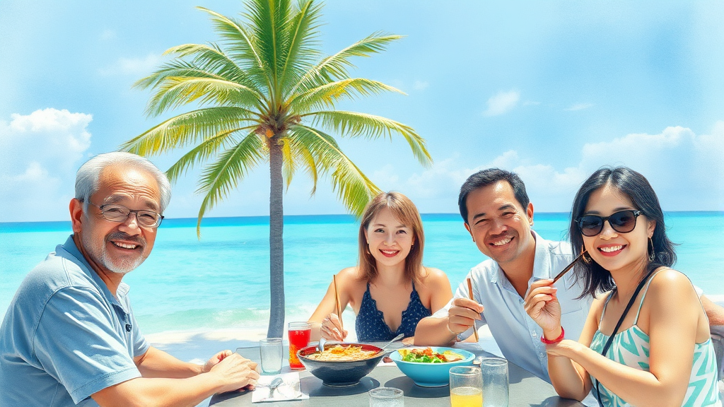 오키나와 여행 경비 절약 (watercolor 스타일)