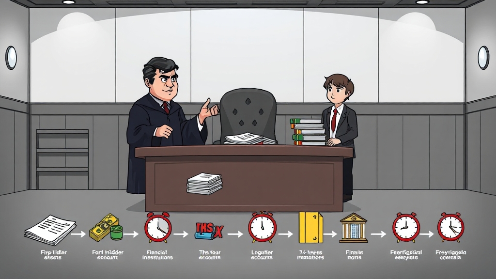 재산조회 방법과 필요 서류 (cartoon 스타일)