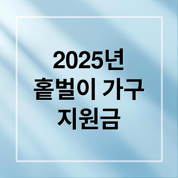 2025년
홑벌이 가구
지원금 (2025년 홑벌이가구 지원금 신청 방법)