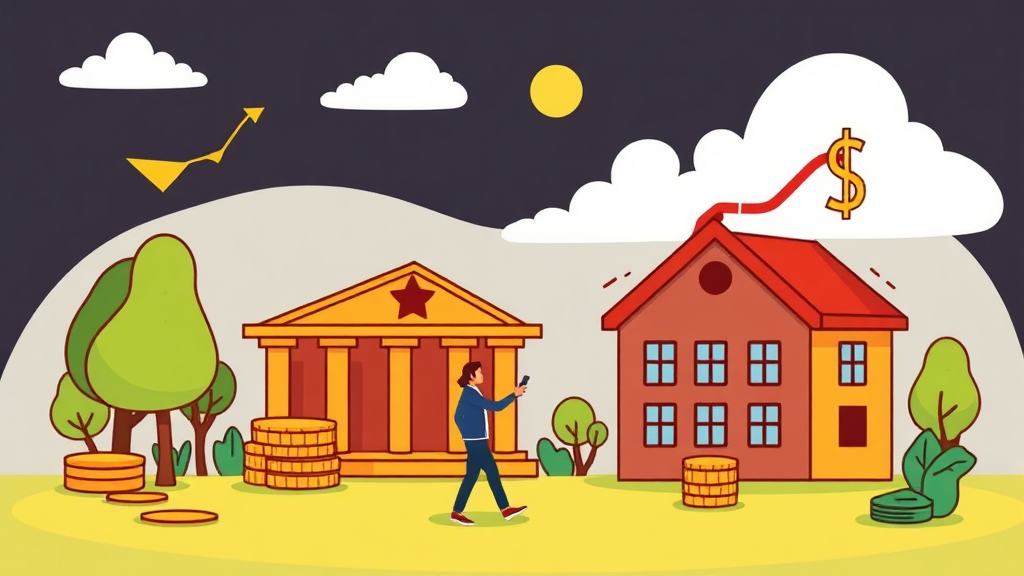 주식담보대출, 리스크 관리와 절세 전략 (cartoon 스타일)