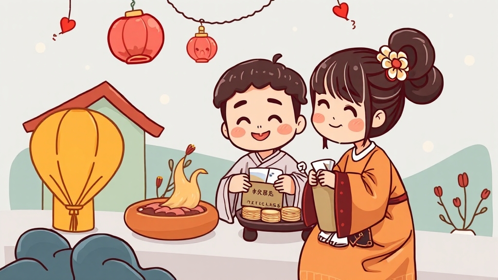 유통가의 변화: 힙트레디션, 친환경, 경험형 선물 (cartoon 스타일)