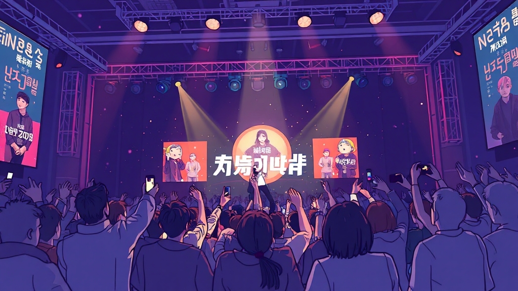 팬미팅 현장 미리 엿보기 (illustration 스타일)