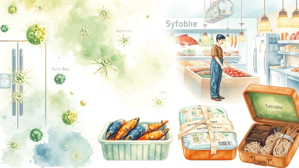 식중독 종류별 특징, 무엇이 다를까? (watercolor 스타일)