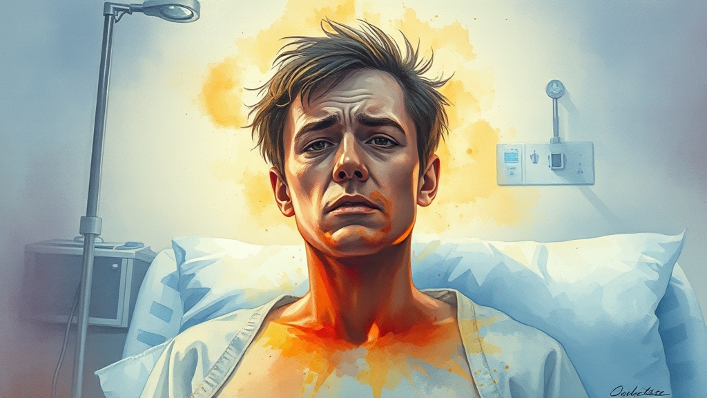 님버스 변이 주요 증상 (watercolor 스타일)