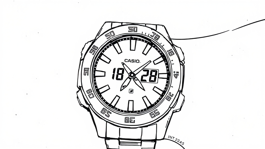 카시오 MQ-24 모델 분석 (illustration 스타일)