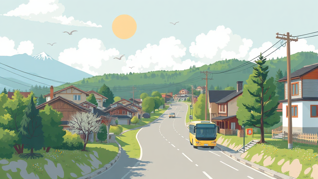 교통 및 주변 환경: 편리한 생활 인프라 (illustration 스타일)