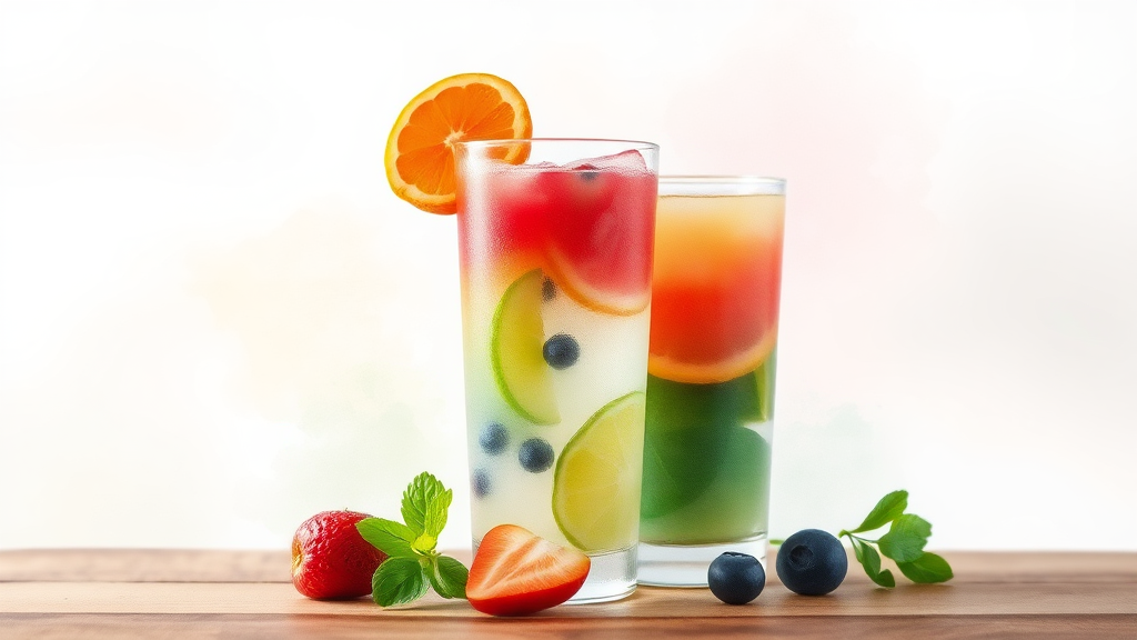 건강한 몸을 위한 해독 주스 활용법 (watercolor 스타일)