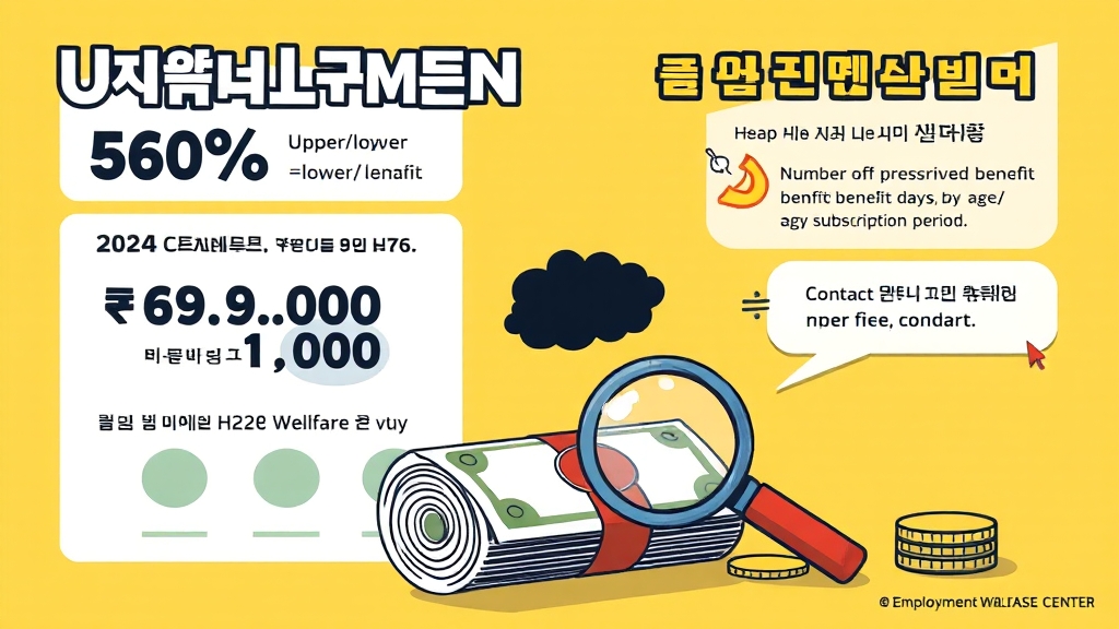 실업급여, 얼마나 받을 수 있나요? (cartoon 스타일)