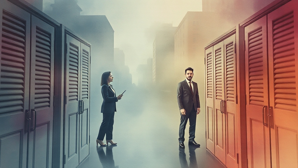 채용 시장, 무슨 일이? (watercolor 스타일)