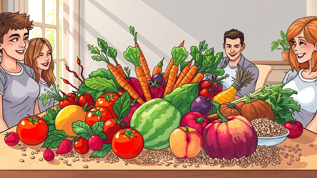 폐암 예방 식단 가이드 (cartoon 스타일)