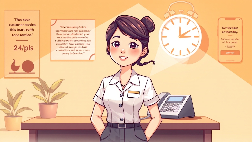 고객센터 정보: 전화번호 & 운영시간 (illustration 스타일)
