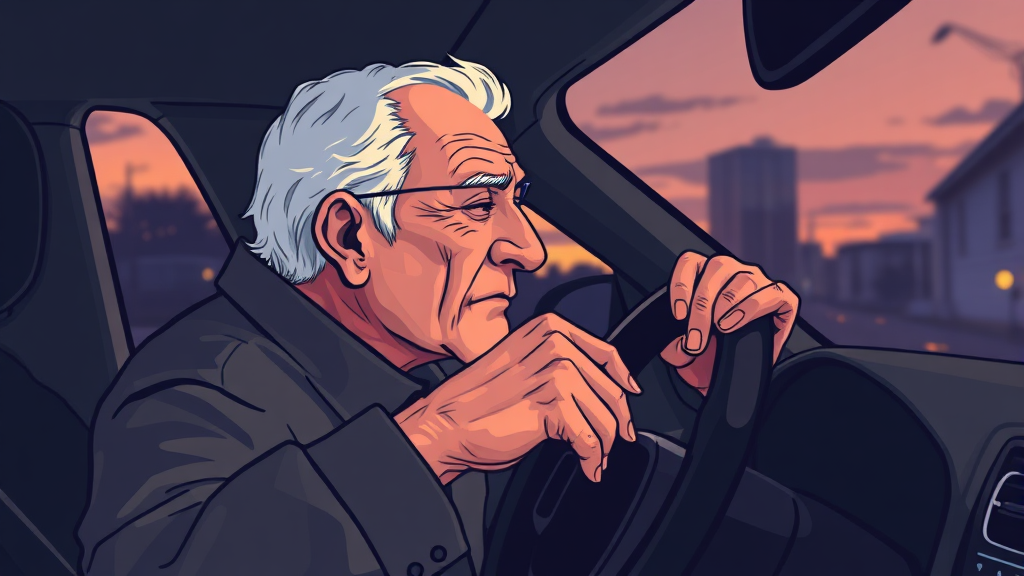 고령 운전자 안전 관련 정책 변화 (illustration 스타일)