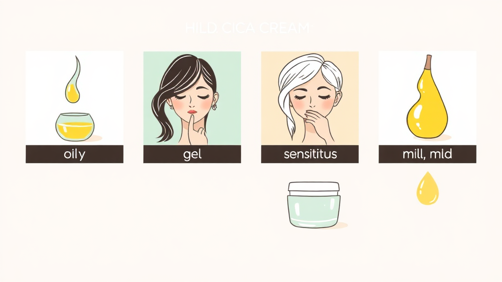 여드름 피부 SOS! 시카 재생크림 6 피부 타입별 시카 재생크림 선택 꿀팁 (illustration 스타일)